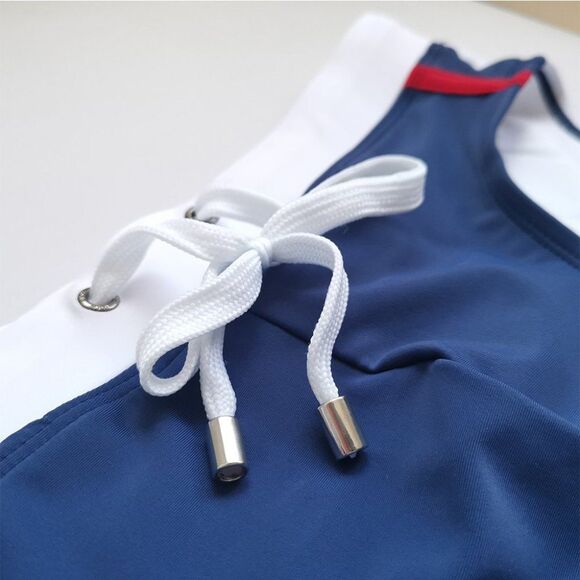 Men's color contrasting outer draw string swim briefs speedo swimwear Size S - Picture 7 of 9